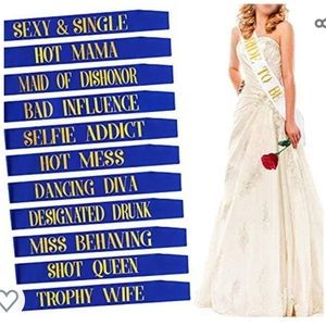12 pack bachelorette sashes for bride and bridal party